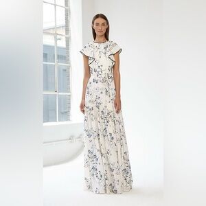 Monique Lhuillier Floral Gown - 10